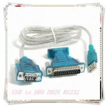 USB 2.0 a 9/25 pines Cable RS232 en serie Adaptador DB9 / DB25